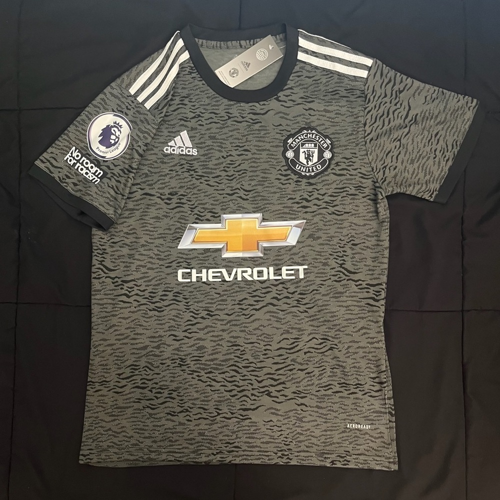 Bruno Fernandes Man United Soccer Jersey Small Black Away 2021 Manchester